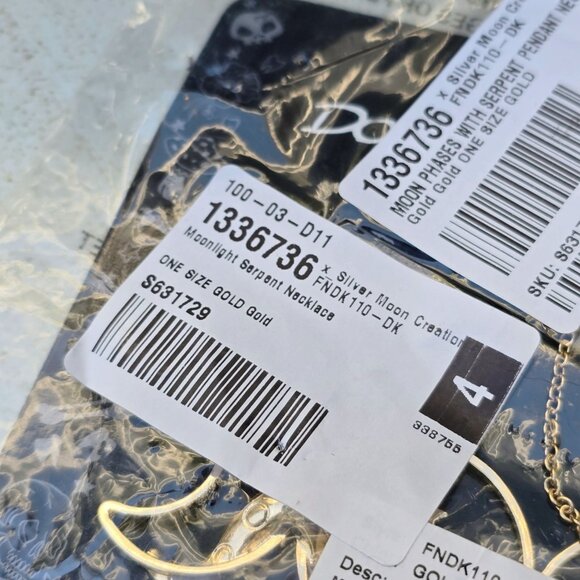 Silver Moon Creations ✦ Gold Triple Moon Snake Pendant ✦ Witchy Necklace NWT - Picture 9 of 10